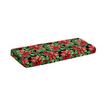 Watercolor Poinsettia Pattern Print Piano Keyboard Cover