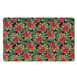 Watercolor Poinsettia Pattern Print Polyester Doormat