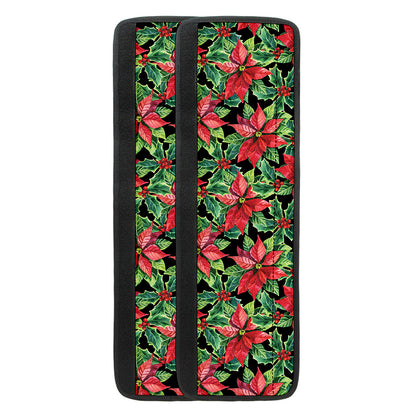 Watercolor Poinsettia Pattern Print Refrigerator Handle Covers