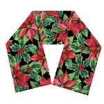 Watercolor Poinsettia Pattern Print Scarf