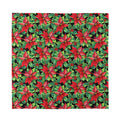 Watercolor Poinsettia Pattern Print Silk Bandana