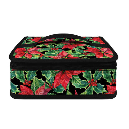 Watercolor Poinsettia Pattern Print Small Lunch Bag