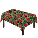 Watercolor Poinsettia Pattern Print Tablecloth