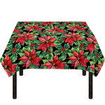 Watercolor Poinsettia Pattern Print Tablecloth