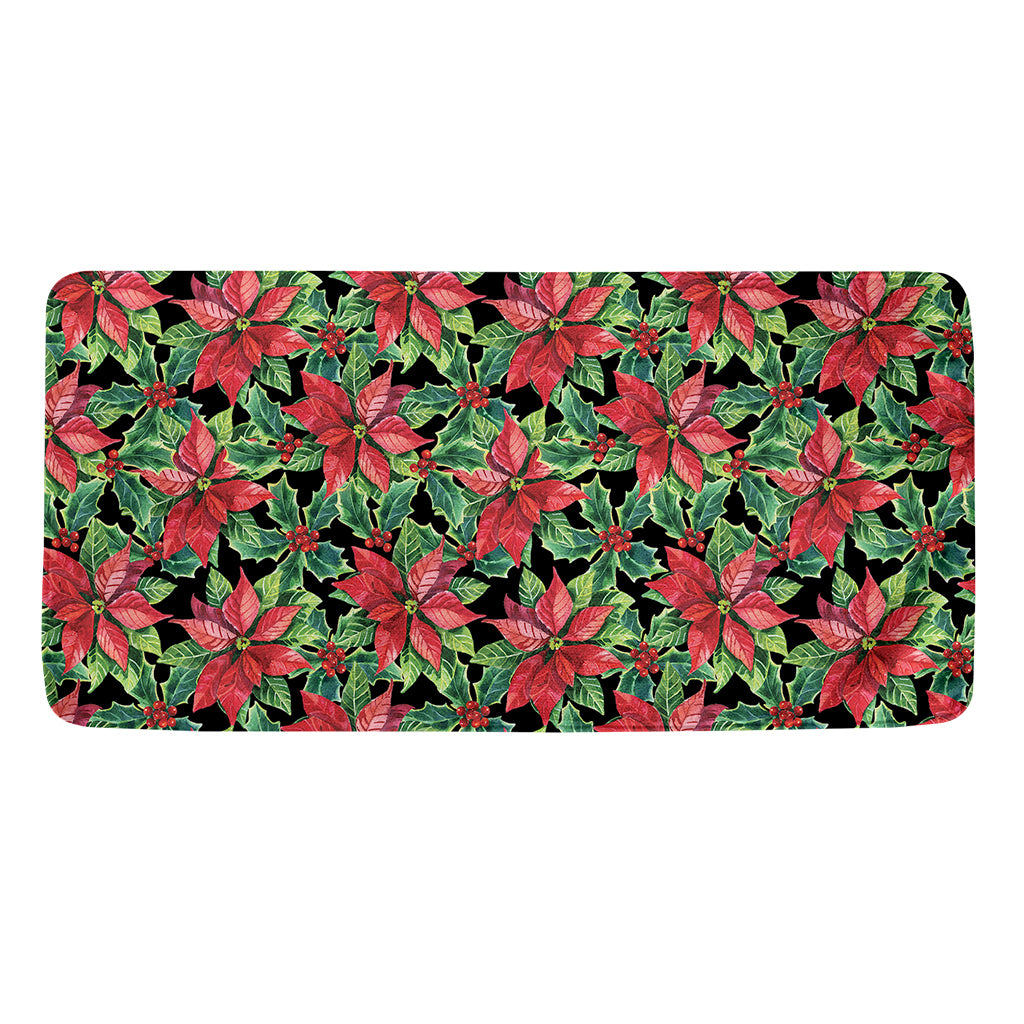 Watercolor Poinsettia Pattern Print Towel