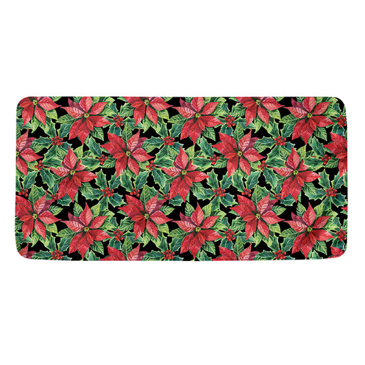 Watercolor Poinsettia Pattern Print Towel
