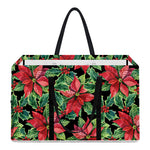 Watercolor Poinsettia Pattern Print Utility Tote Bag