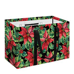 Watercolor Poinsettia Pattern Print Utility Tote Bag