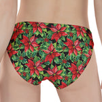 Watercolor Poinsettia Pattern Print Women's Panties