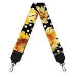 Watercolor Polka Dot Sunflower Print Bag Strap