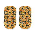 Watercolor Polka Dot Sunflower Print Bar Stool Covers