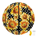 Watercolor Polka Dot Sunflower Print Basketball