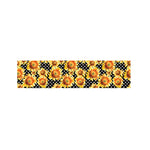 Watercolor Polka Dot Sunflower Print Bed Runner