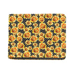 Watercolor Polka Dot Sunflower Print Bifold Wallet