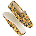 Watercolor Polka Dot Sunflower Print Casual Shoes