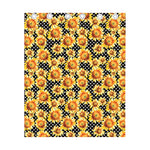 Watercolor Polka Dot Sunflower Print Curtain