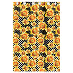 Watercolor Polka Dot Sunflower Print Curtain