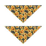 Watercolor Polka Dot Sunflower Print Dog Bandana