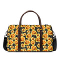 Watercolor Polka Dot Sunflower Print Duffel Bag