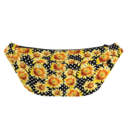 Watercolor Polka Dot Sunflower Print Fanny Pack