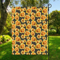 Watercolor Polka Dot Sunflower Print Garden Flag