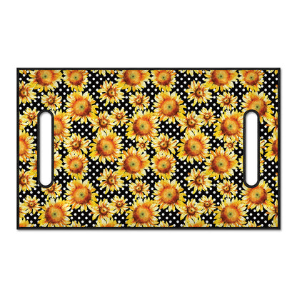 Watercolor Polka Dot Sunflower Print Golf Cart Seat Cover