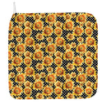 Watercolor Polka Dot Sunflower Print Hand Towel