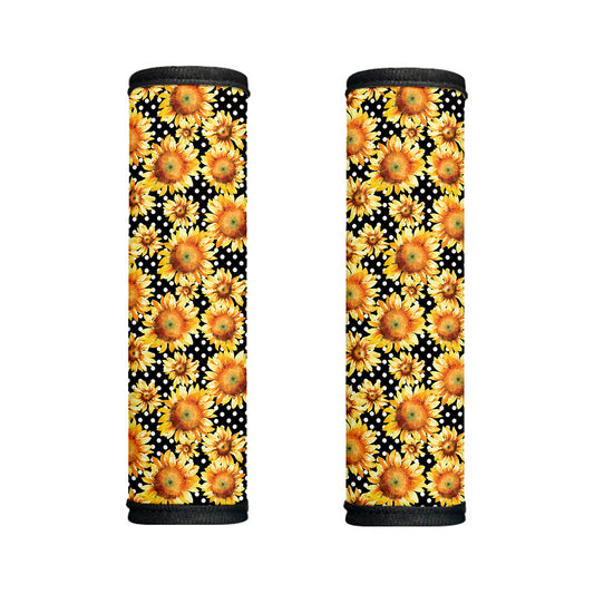 Watercolor Polka Dot Sunflower Print Handle Covers