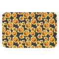 Watercolor Polka Dot Sunflower Print Indoor Door Mat