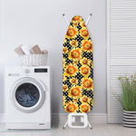 Watercolor Polka Dot Sunflower Print Ironing Board Cover