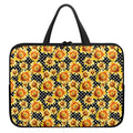 Watercolor Polka Dot Sunflower Print Laptop Sleeve With Handle