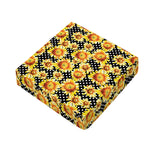 Watercolor Polka Dot Sunflower Print Outdoor Seat Cushion Cover