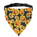 Watercolor Polka Dot Sunflower Print Over The Collar Dog Bandana