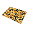 Watercolor Polka Dot Sunflower Print Pet Cooling Mat Cover