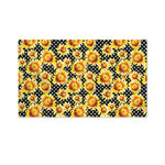 Watercolor Polka Dot Sunflower Print Polyester Flag