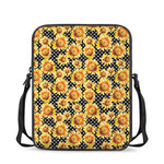 Watercolor Polka Dot Sunflower Print Rectangular Crossbody Bag