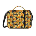 Watercolor Polka Dot Sunflower Print Shoulder Strap Bible Bag