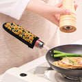 Watercolor Polka Dot Sunflower Print Skillet Handle Cover