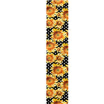 Watercolor Polka Dot Sunflower Print Table Runner