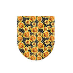 Watercolor Polka Dot Sunflower Print Toilet Lid Cover