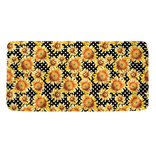 Watercolor Polka Dot Sunflower Print Towel