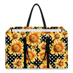 Watercolor Polka Dot Sunflower Print Utility Tote Bag