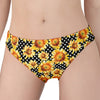 Watercolor Polka Dot Sunflower Print Women's Panties