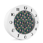 Watercolor Protea Pattern Print Alarm Clock
