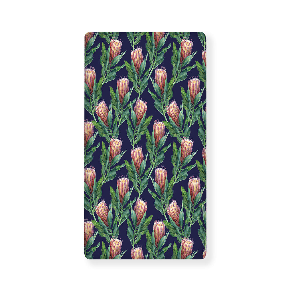 Watercolor Protea Pattern Print Baby Crib Sheet
