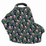 Watercolor Protea Pattern Print Baby Seat Cover