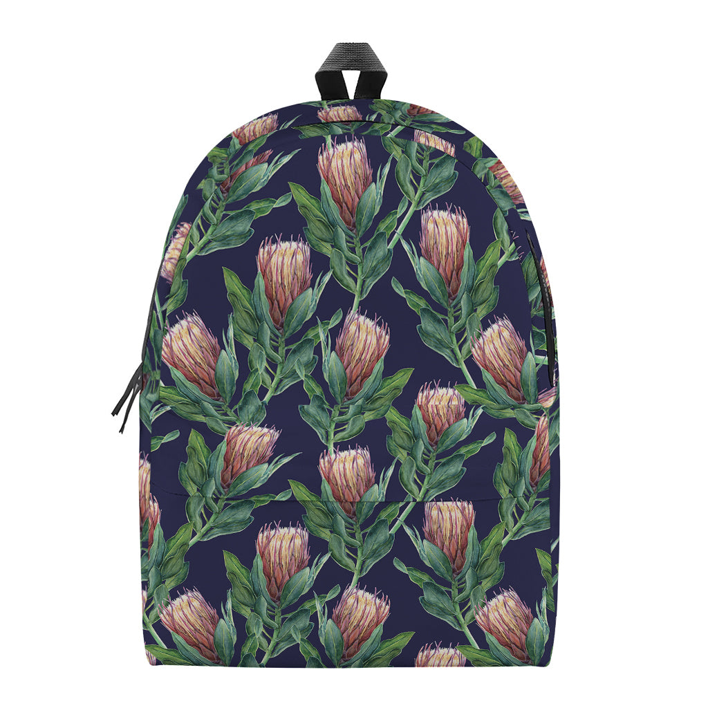 Watercolor Protea Pattern Print Backpack