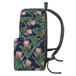 Watercolor Protea Pattern Print Backpack