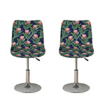 Watercolor Protea Pattern Print Bar Stool Covers