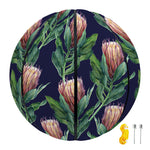 Watercolor Protea Pattern Print Basketball